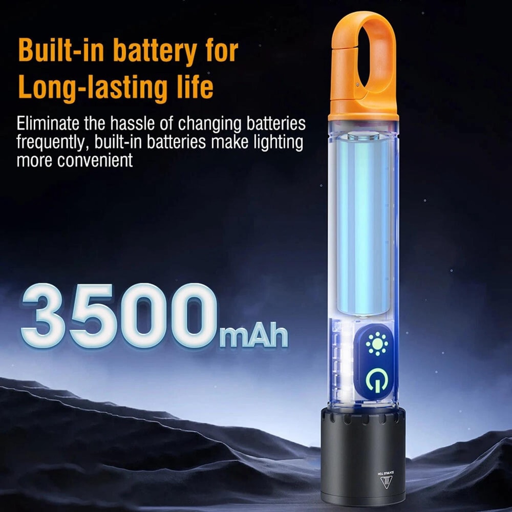 Waterproof Tactical Flashlight With Zoom COB Emergency Light 8