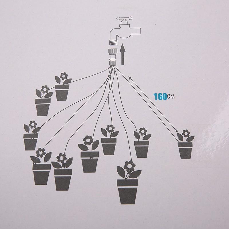 10-Head Adjustable Drip Irrigation Kit for Indoor & Outdoor Potted Plants