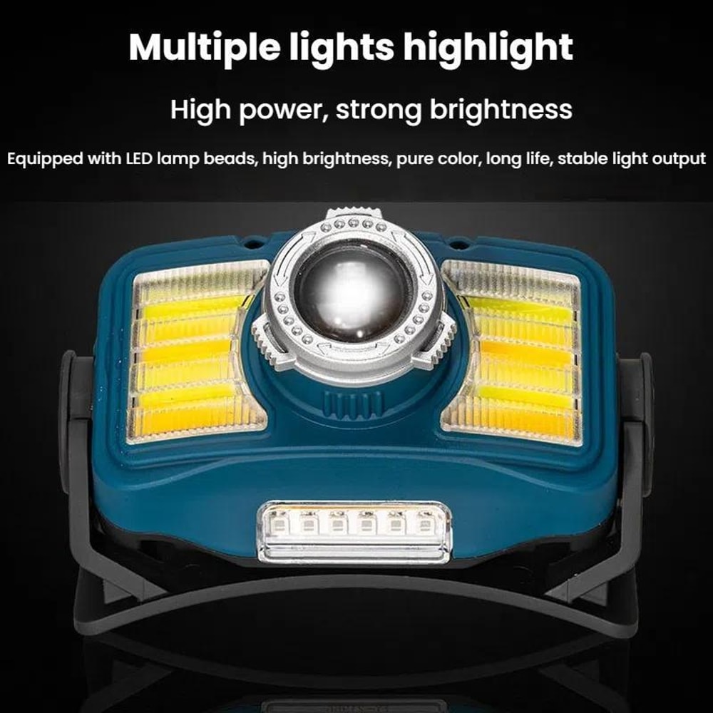 COB Motion Sensor LED Headlamp Rechargeable Mini Fishing And Camping Light 13