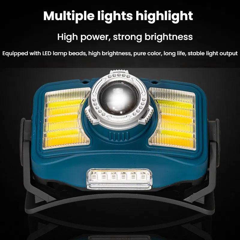COB Motion Sensor LED Headlamp Rechargeable Mini Fishing And Camping Light 13