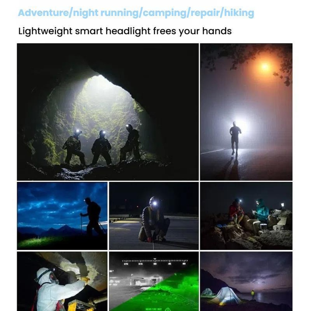 COB Motion Sensor LED Headlamp Rechargeable Mini Fishing And Camping Light 5