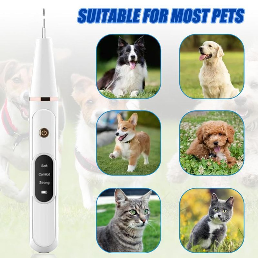 Ultrasonic Pet Teeth Cleaner Kit For Dogs Cats Plaque And Tartar Remover 8
