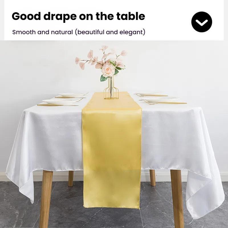 Luxury Satin Table Runner For Weddings Parties Elegant Dining Decor 2