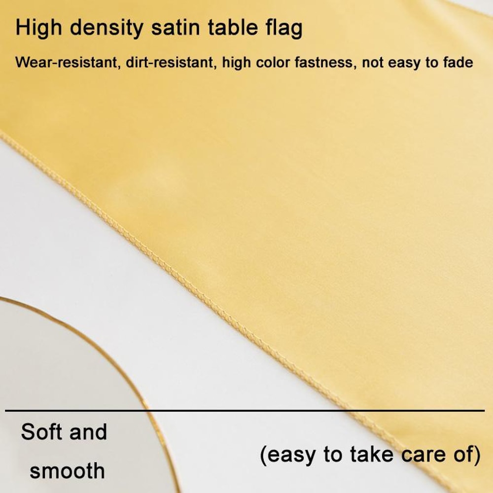 Luxury Satin Table Runner For Weddings Parties Elegant Dining Decor 5