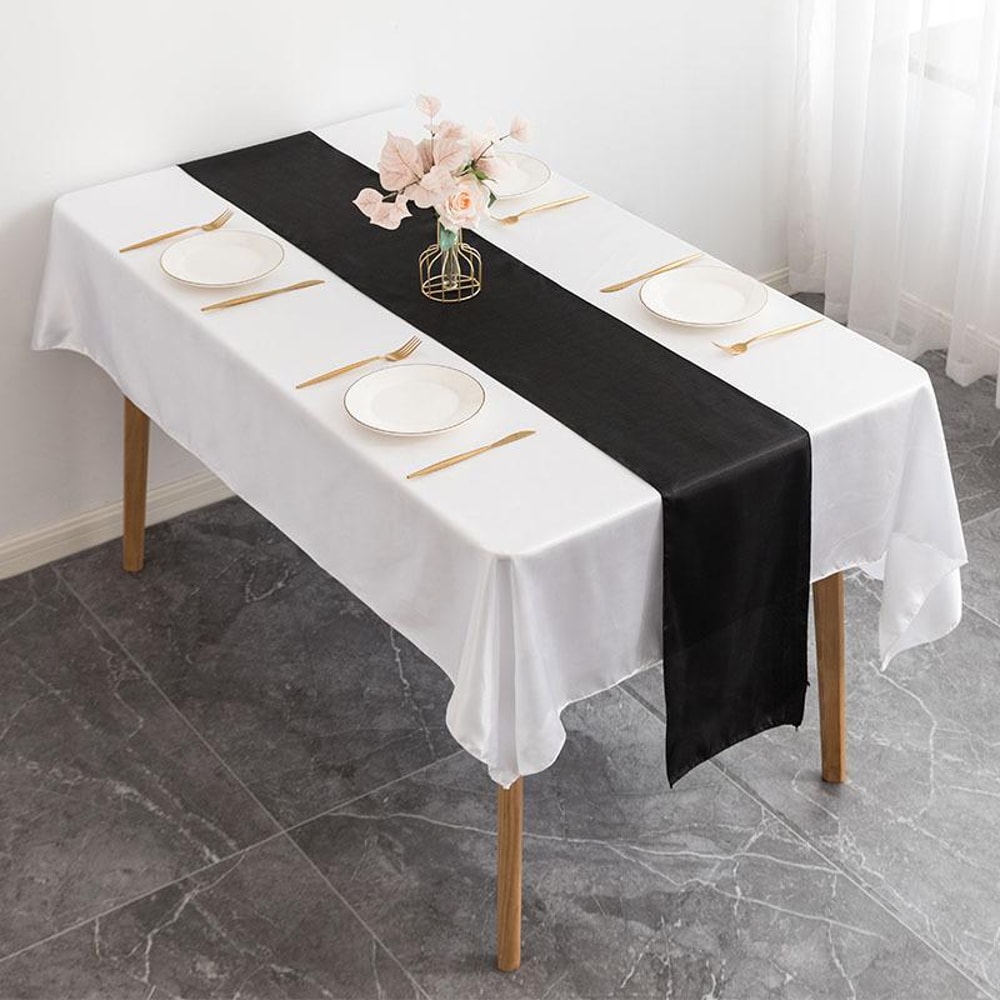 Luxury Satin Table Runner For Weddings Parties Elegant Dining Decor 10