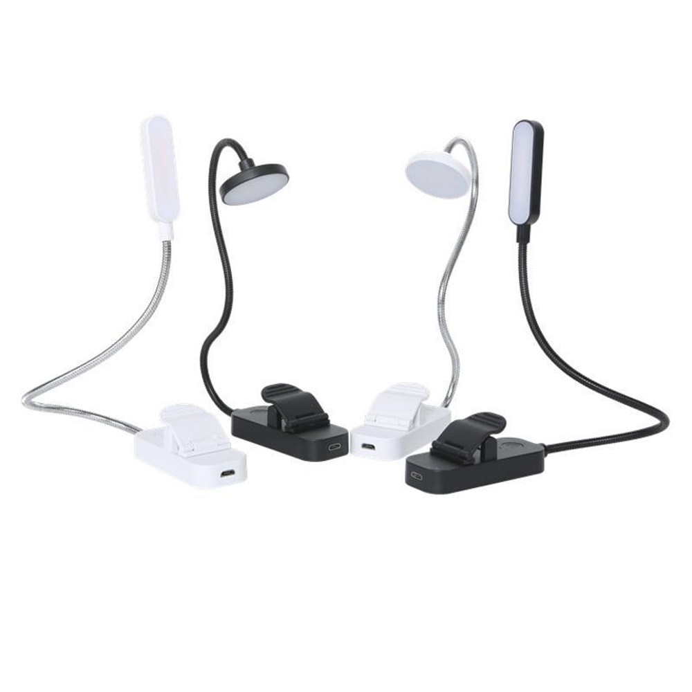 Rechargeable Book Light Clip On Reading Lamp With Adjustable Brightness 3 Color Modes 1