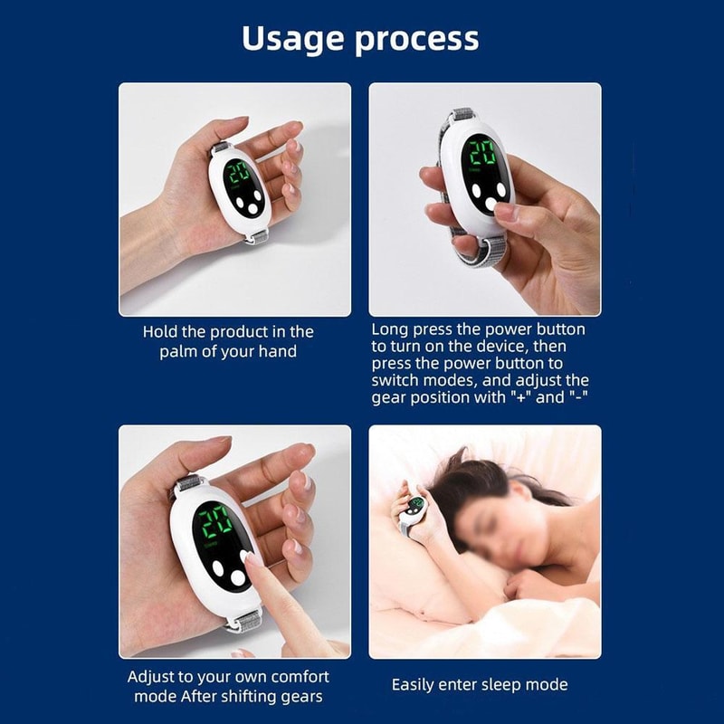 Smart EMS Sleep Aid Wristband Portable Pulse Relaxation Device With USBC Charging 7