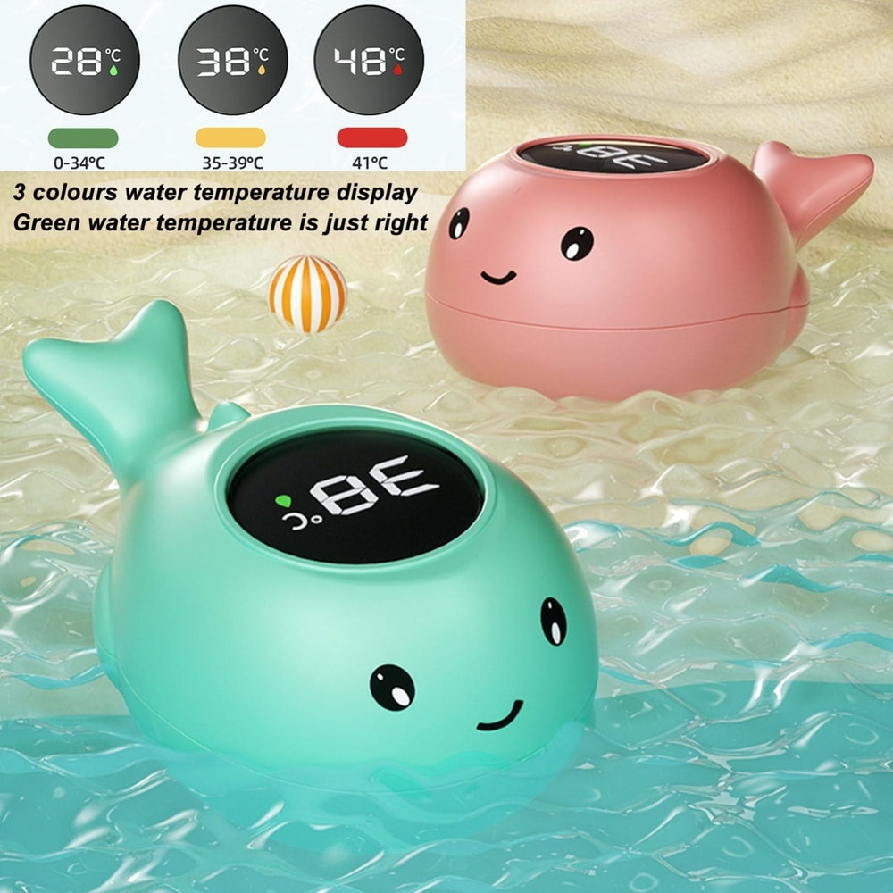 Whale Smart Baby Bath Thermometer With LED Water Thermometer Display Waterproof Temperature Sensor 3
