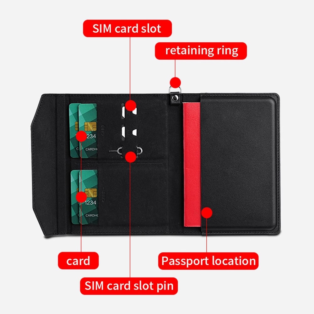 RFID Travel Passport Wallet With Magnetic Closure And 9 Card Slots 3