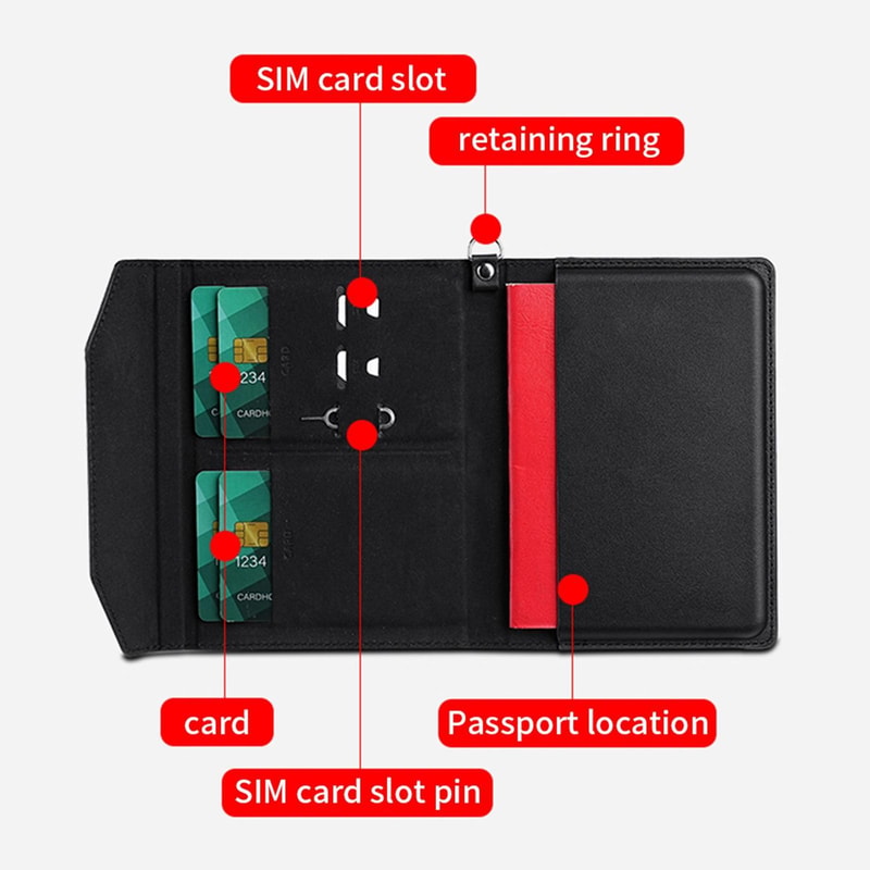 RFID Travel Passport Wallet With Magnetic Closure And 9 Card Slots 3