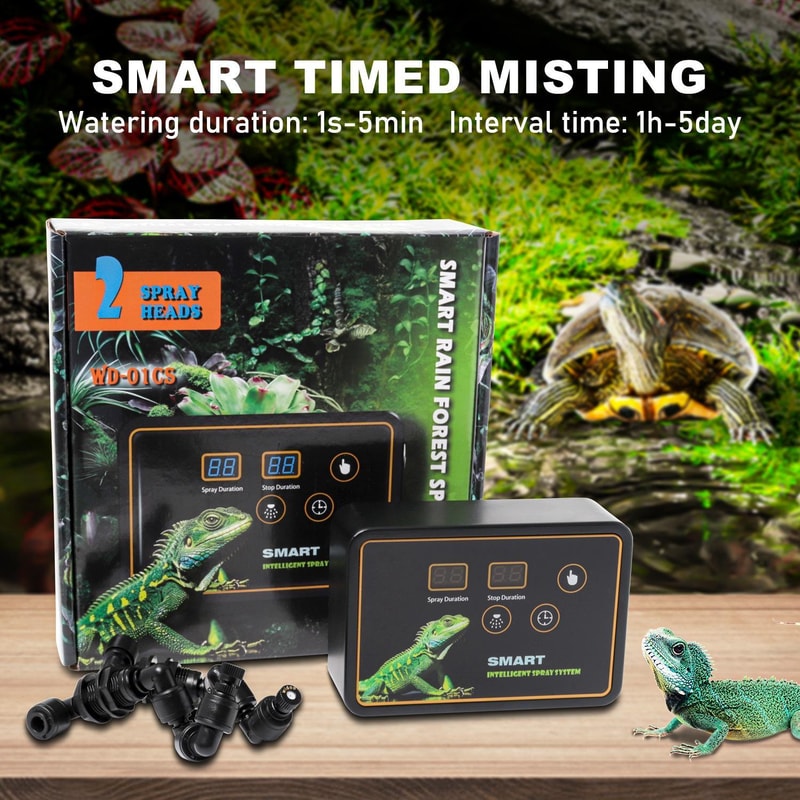 Smart Reptile Misting System with Timer for Terrariums and Rainforest Habitats