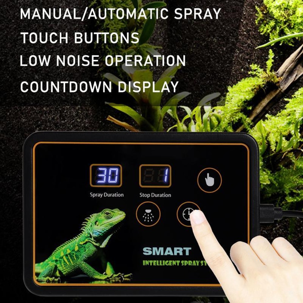 Smart Reptile Misting System with Timer for Terrariums and Rainforest Habitats