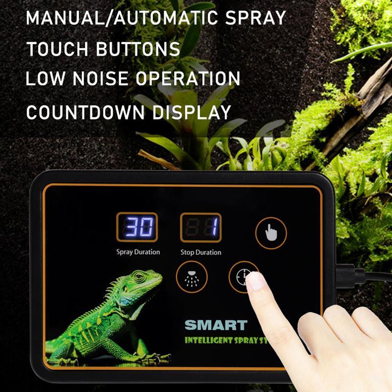 Smart Reptile Misting System with Timer for Terrariums and Rainforest Habitats