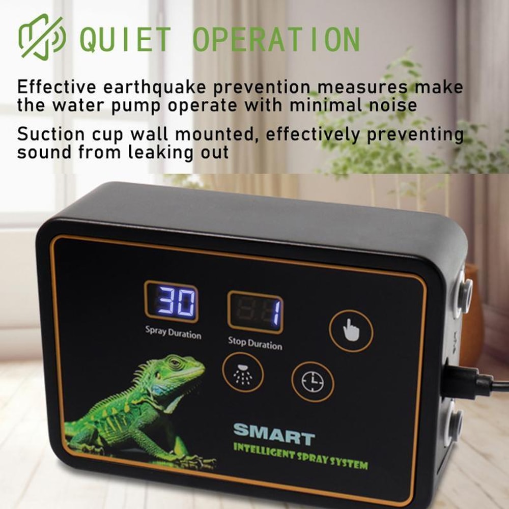 Smart Reptile Misting System with Timer for Terrariums and Rainforest Habitats
