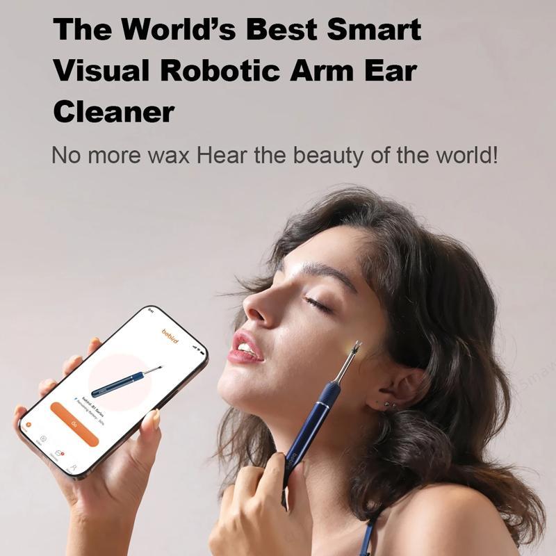 Smart Visual Ear Cleaner Camera Kit with Tweezers & Silicone Ear Wax Removal Tools