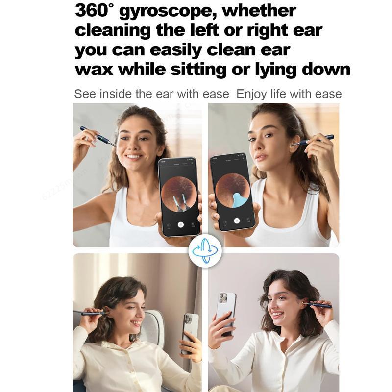 Smart Visual Ear Cleaner Camera Kit with Tweezers & Silicone Ear Wax Removal Tools