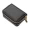 Large Capacity Card Holder Wallet With Double Zipper PU Leather Organizer For Women Men 0