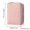 Large Capacity Card Holder Wallet With Double Zipper PU Leather Organizer For Women Men 4