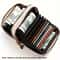 Large Capacity Card Holder Wallet With Double Zipper PU Leather Organizer For Women Men 6