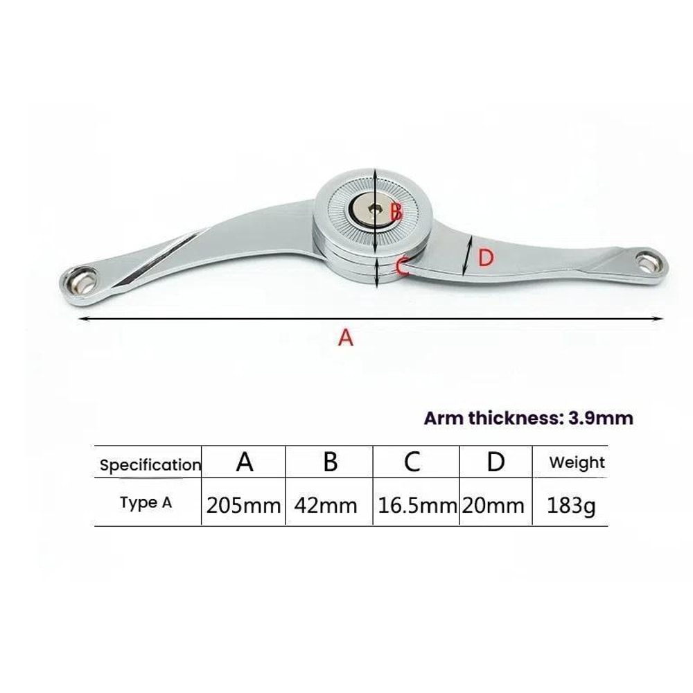 S-Shaped Lift Up Cabinet Hinge Support for Wardrobe & Flap Doors