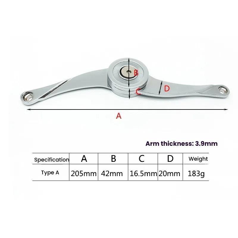 S-Shaped Lift Up Cabinet Hinge Support for Wardrobe & Flap Doors