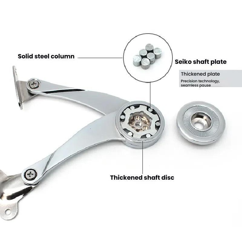 S-Shaped Lift Up Cabinet Hinge Support for Wardrobe & Flap Doors