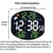 Smart LED Digital Wall Clock With Weather Station Remote Control Dual Alarm Display 6