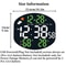 Smart LED Digital Wall Clock With Weather Station Remote Control Dual Alarm Display 6