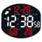 Smart LED Digital Wall Clock With Weather Station Remote Control Dual Alarm Display 10