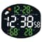Smart LED Digital Wall Clock With Weather Station Remote Control Dual Alarm Display 9