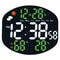 Smart LED Digital Wall Clock With Weather Station Remote Control Dual Alarm Display 9