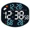 Smart LED Digital Wall Clock With Weather Station Remote Control Dual Alarm Display 8