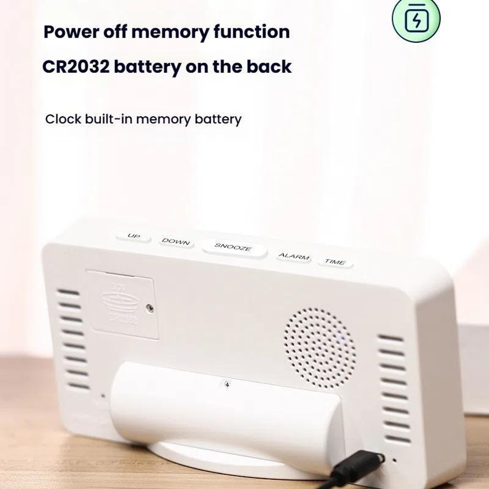 RGB Digital Alarm Clock With Dual Alarms 11 Color LED Display Adjustable Brightness 5