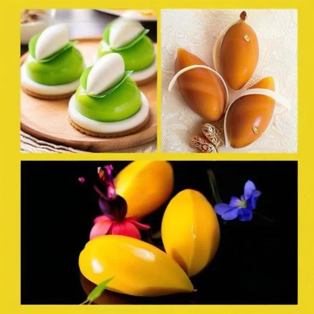 Mango Shape Silicone Cake Mold For Mousse Ice Cream Chocolate Fondant Desserts 5
