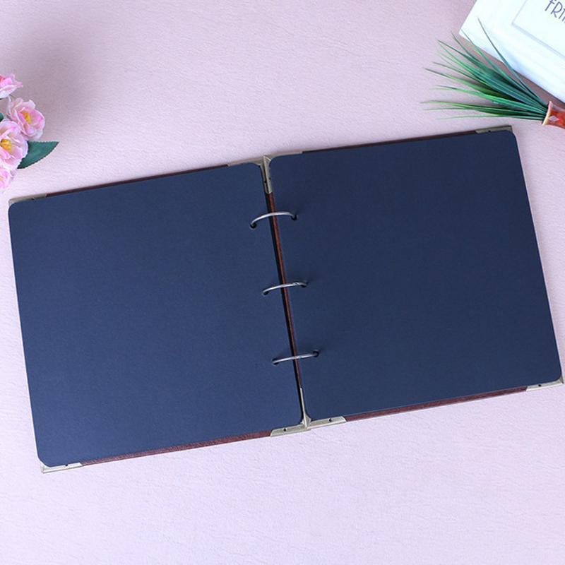 Vintage Leather Scrapbook Album 16 Inch DIY Memory Photo Binder Random Color