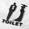 Modern Acrylic Bathroom Sign 3D Restroom Door Sticker For Hotels Offices Public Spaces 2