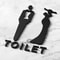 Modern Acrylic Bathroom Sign 3D Restroom Door Sticker For Hotels Offices Public Spaces 2