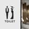 Modern Acrylic Bathroom Sign 3D Restroom Door Sticker For Hotels Offices Public Spaces 0