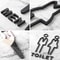 Modern Acrylic Bathroom Sign 3D Restroom Door Sticker For Hotels Offices Public Spaces 3