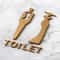 Modern Acrylic Bathroom Sign 3D Restroom Door Sticker For Hotels Offices Public Spaces 6
