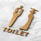 Modern Acrylic Bathroom Sign 3D Restroom Door Sticker For Hotels Offices Public Spaces 6