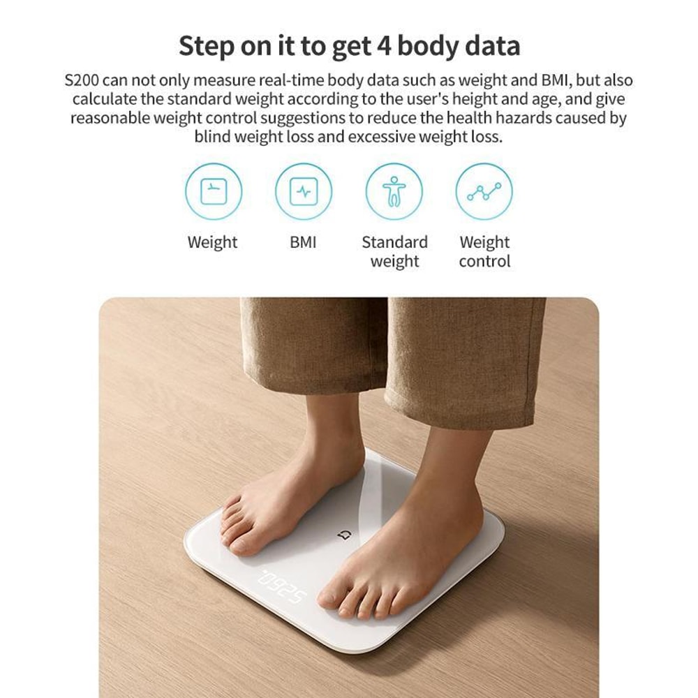 Xiaomi Smart Weight Scale S200 Bluetooth Digital Bathroom Scale With High Precision Tracking 3