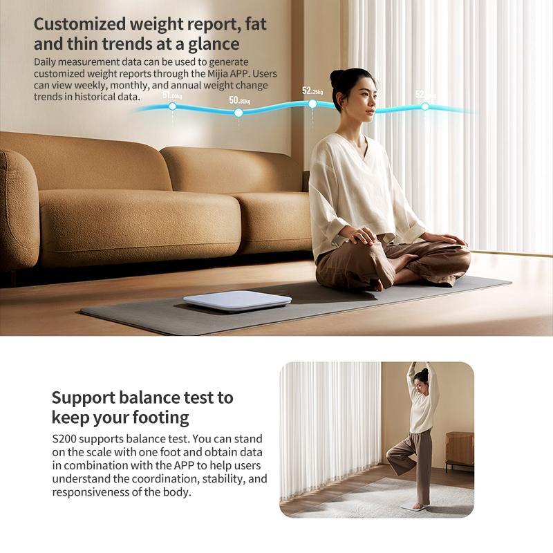Xiaomi Smart Weight Scale S200 Bluetooth Digital Bathroom Scale With High Precision Tracking 4