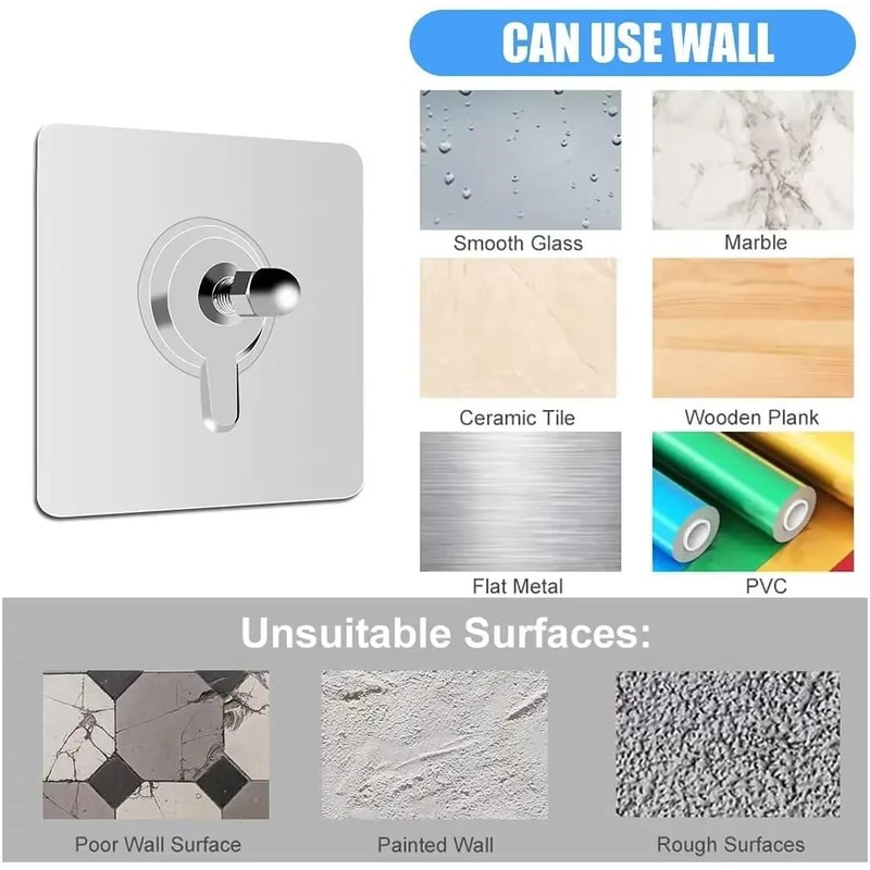Transparent Heavy Duty Adhesive Wall Hooks For Frames Home Storage 3