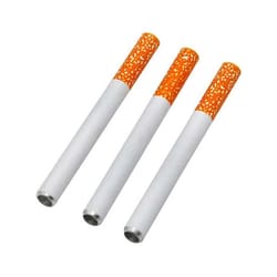 portable aluminum alloy cigarette style mini metal pipe set 3pcs travel smoking accessory