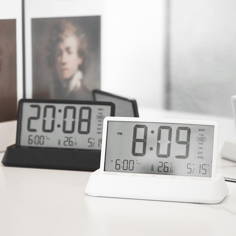 Smart LED Digital Alarm Clock With Temperature Display Date Snooze Function 0