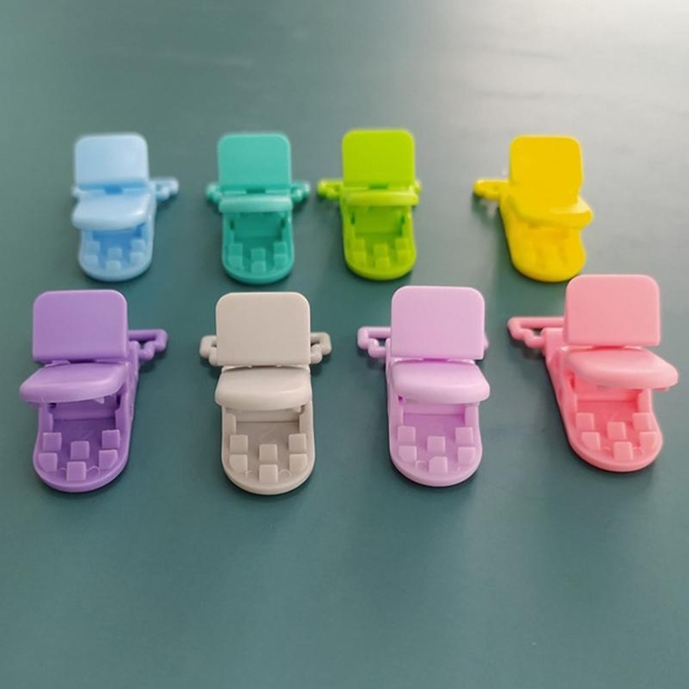 10PCS Baby Pacifier Clip Set with Cartoon Crocodile Clamps Anti Drop Pacifier Holder