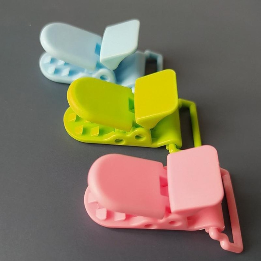 10PCS Baby Pacifier Clip Set with Cartoon Crocodile Clamps Anti Drop Pacifier Holder