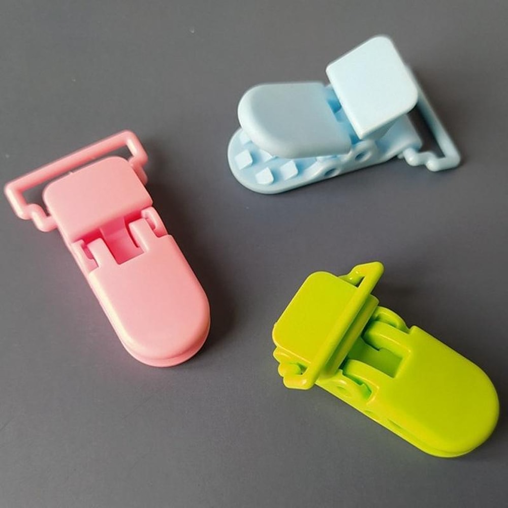 10PCS Baby Pacifier Clip Set with Cartoon Crocodile Clamps Anti Drop Pacifier Holder