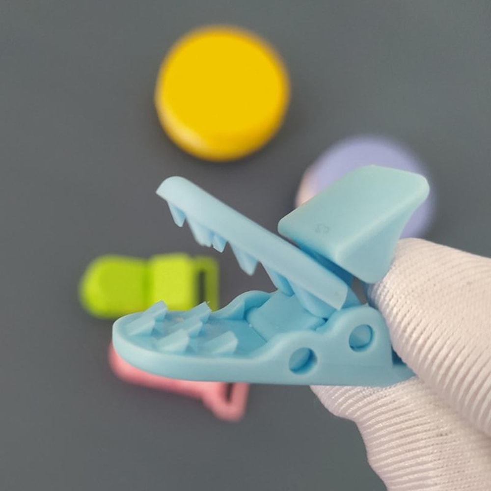 10PCS Baby Pacifier Clip Set with Cartoon Crocodile Clamps Anti Drop Pacifier Holder